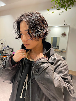 メンズハンサムショートパーマ