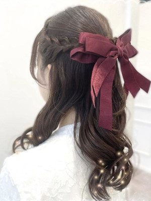 大人っぽ可愛い！編み込みハーフアップ♪_ユウ