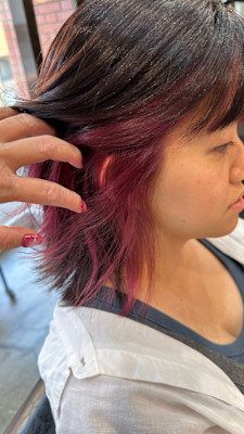 インナーカラーチェリーレッド