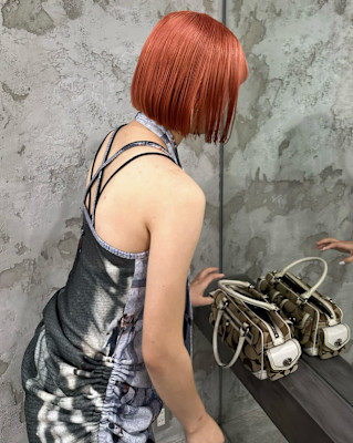 オレンジカラー/暖色カラー／韓国カラー/ハイトーンカラー