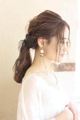 結婚式やお呼ばれに♪ポニーテール巻きアレンジ