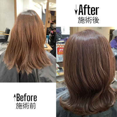 お客様スタイル 本日もピンクベージュ