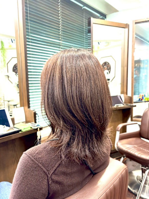 【MASA 】外はねミディあったかピンクブラウン／武蔵浦和店