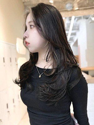 髪質改善＊顔周りハイライトカラー＊美髪【Zina難波】