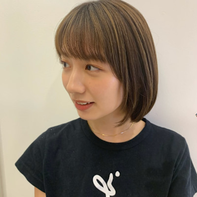#切りっぱなしボブ #前下りボブ #顔周りレイヤー 