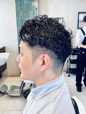 【40代 男性】ロンドンツーブロックパーマ（大宮/バーバー）