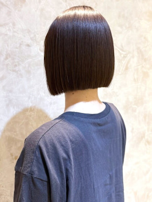 縮毛矯正 髪質改善トリートメント ダメージレスカラー ボブ