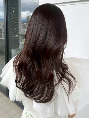 グレージュカラー ロングレイヤー ダメージレスカラー