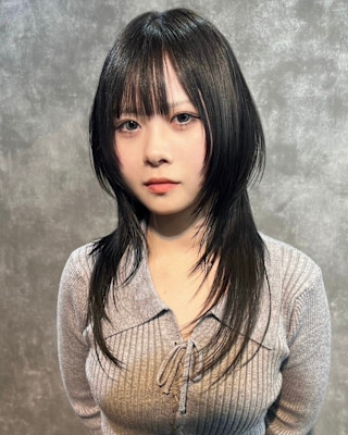 レイヤーカット　デザインカラー　ハイトーン　表参道/原宿