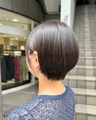 丸みショート×ショートボブ×ナチュラルカラー×横浜