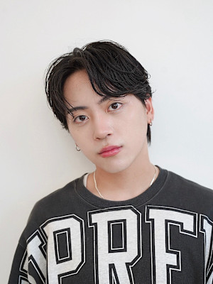 men's/メンズ/ブルーブラック/フェザーパーマ