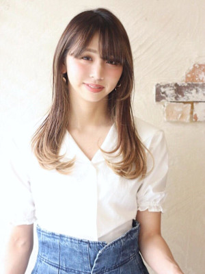 美髪♪くすみベージュ×グラデーションカラー