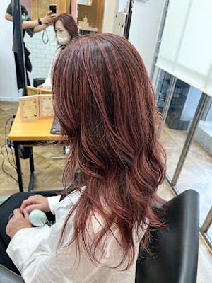 バレイヤージュ・ピンクベージュ