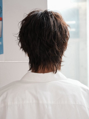 波巻きパーマショートウルフ