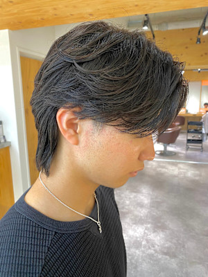 ニュアンスパーマ毛流れパーマ毛流れセンターパート