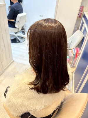 くびれヘア/アプリコットオレンジ/夏のヘアアレンジ