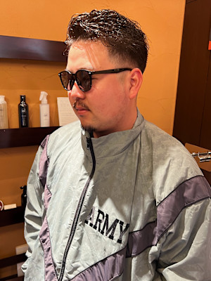 ローフェード×パーマ