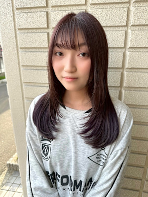 レイヤー×ラベンダーブラウン20代30代‘40代