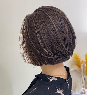 ラベンダーベージュ細めハイライト