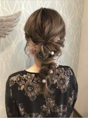 #ハイライト　#パーティヘアアレンジ　#編みおろし