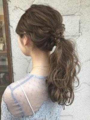 #お呼ばれヘア　#ポニーテール