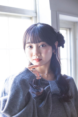 お団子サイドハーフアップ