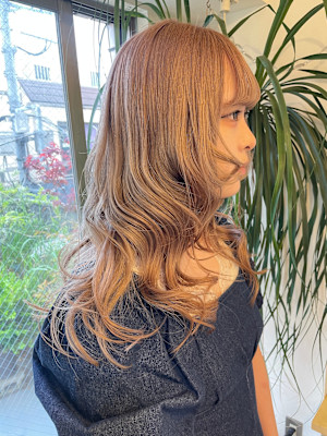 赤残留からミルクティーベージュへ♪