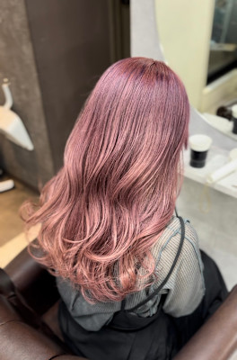 ブリーチ２回〜×ピンクベージュ