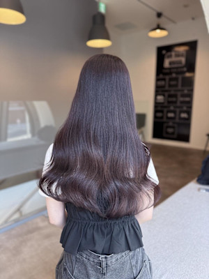 ココアグレージュ/ブリーチなしダブルカラー/髪質改善