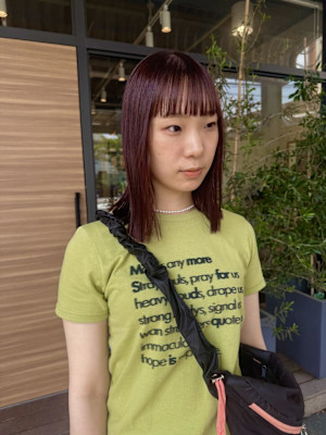 ロブ/ワイドバング/ボルドーカラー