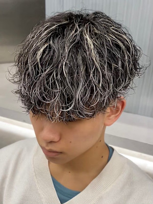 【ZEST吉祥寺】ホワイトメッシュ波巻きパーマ