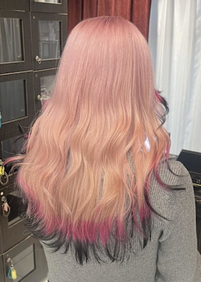 ホワイトピンク/エンドカラー【錦糸町北口】hina