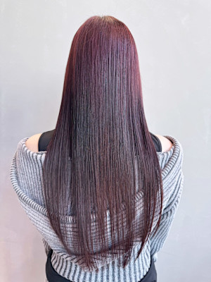 顔周りレイヤー韓国ヘア美髪ロング_ba545871