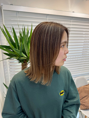 【安藤貴志】外ハネボブxアッシュベージュxハイライト＊