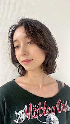 くびれボブカット/ナチュラルベージュカラー/くすみベージュ