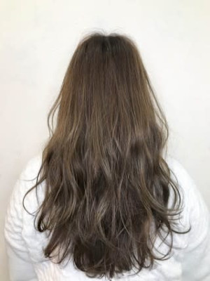 【Flor】*フェザーロング+アッシュベージュ*