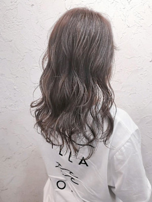 【Flor】*シルバーグレージュ+ランダムウェーブ*