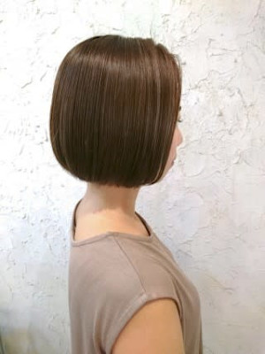 【Flor】*ミニボブ+３Dハイライトチャコールグレー