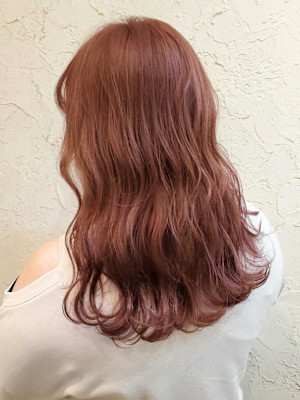 【Flor】*ウェーブヘア+カシスレッド*