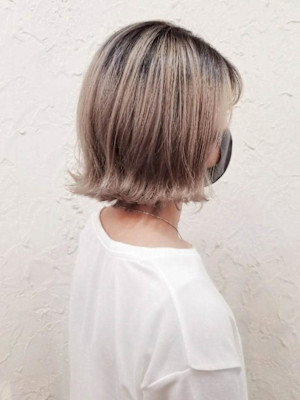 【Flor】*外ハネボブ+バレイヤージュ×ミルクティ*