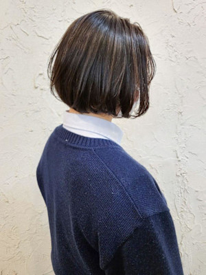 【Flor】*内巻きワンカールボブ+ラテブラウン*