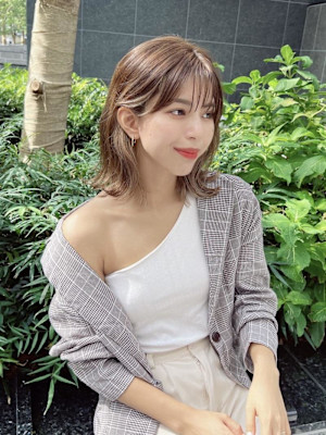 艶髪♪くすみベージュ×インナーカラー