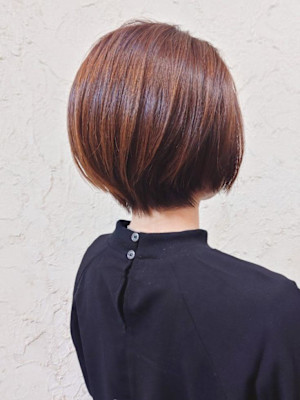 【Flor】*大人前下がりショート+ブラウン*