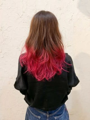 【Flor】*グラデーション+ビビットピンク*