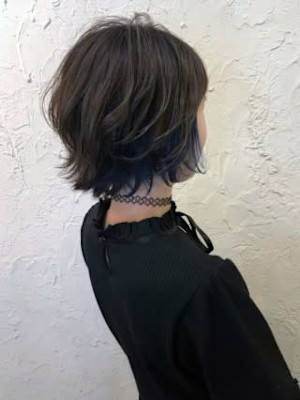 【Flor】*インナーカラー+ブルー×アイス*