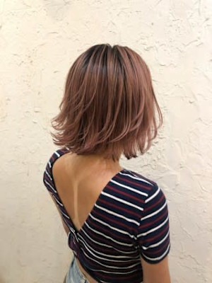 【Flor】*花房ブリーチ×ハネ感ボブ