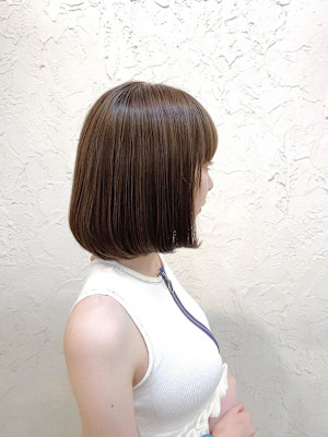【Flor】*前上がりボブ+ナローハイライト*