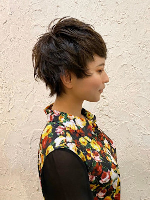 【Flor】*ヒッピーズショート+ネイビーアッシュ*