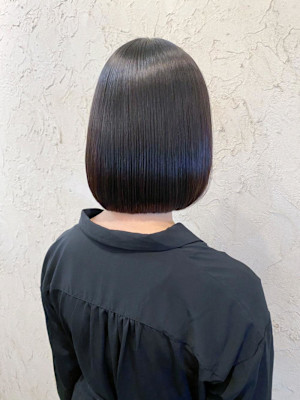 【Flor】*スリークボブ＋ネイビーアッシュ*