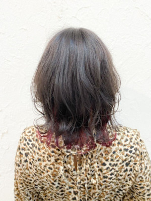 【Flor】*インナーカラー+チェリーレッド*